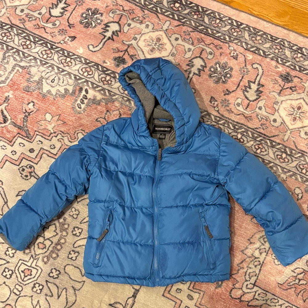 Rothschild Sky Blue Puffer Jacket for Kids, Size Large (7)